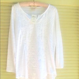 LUCKY BRAND EMBROIDERED SWISS DOTS.  Cotton NWT